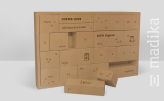 Adventskalender brauner Karton