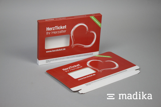 Mailing mit Sichtfenster und roter Bedruckung Mailing mit Sichtfenster und roter Bedruckung